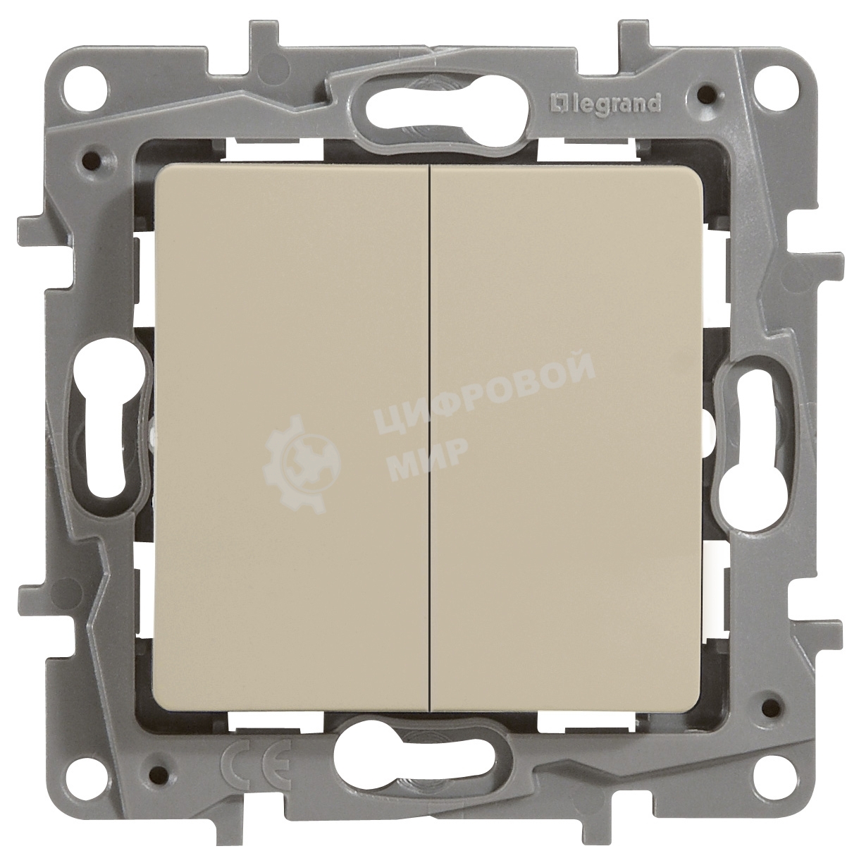 Переключатель 2кл. 10AX, сл.кость ETIKA 