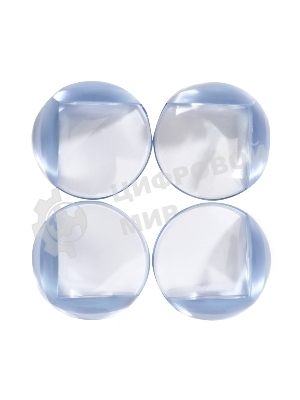 Прозрачные круглые накладки-протекторы для мебели (4.2x4.2x1.5 см). 4 шт.