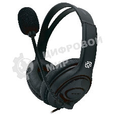 Наушники с микрофоном Oklick HS-M400 черный 1.8м накладные оголовье