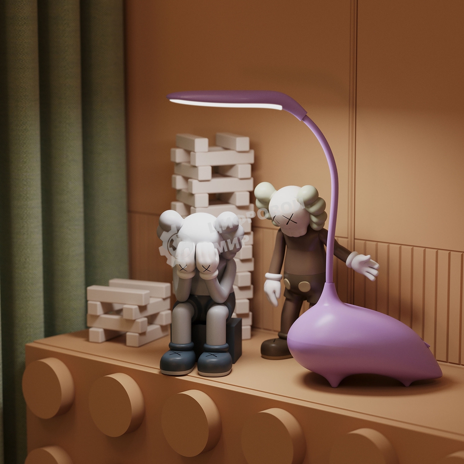 Светильник Gauss Qplus GTL701 (GT7014) настольный LED розовый 6Вт