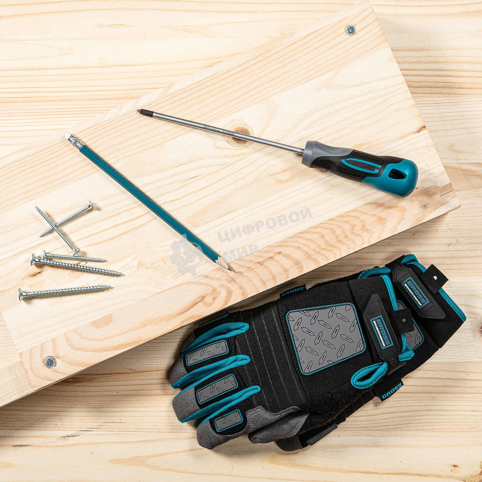 Отвертка Gross 12142 PH1 x 150мм S2, трехкомпонентная ручка