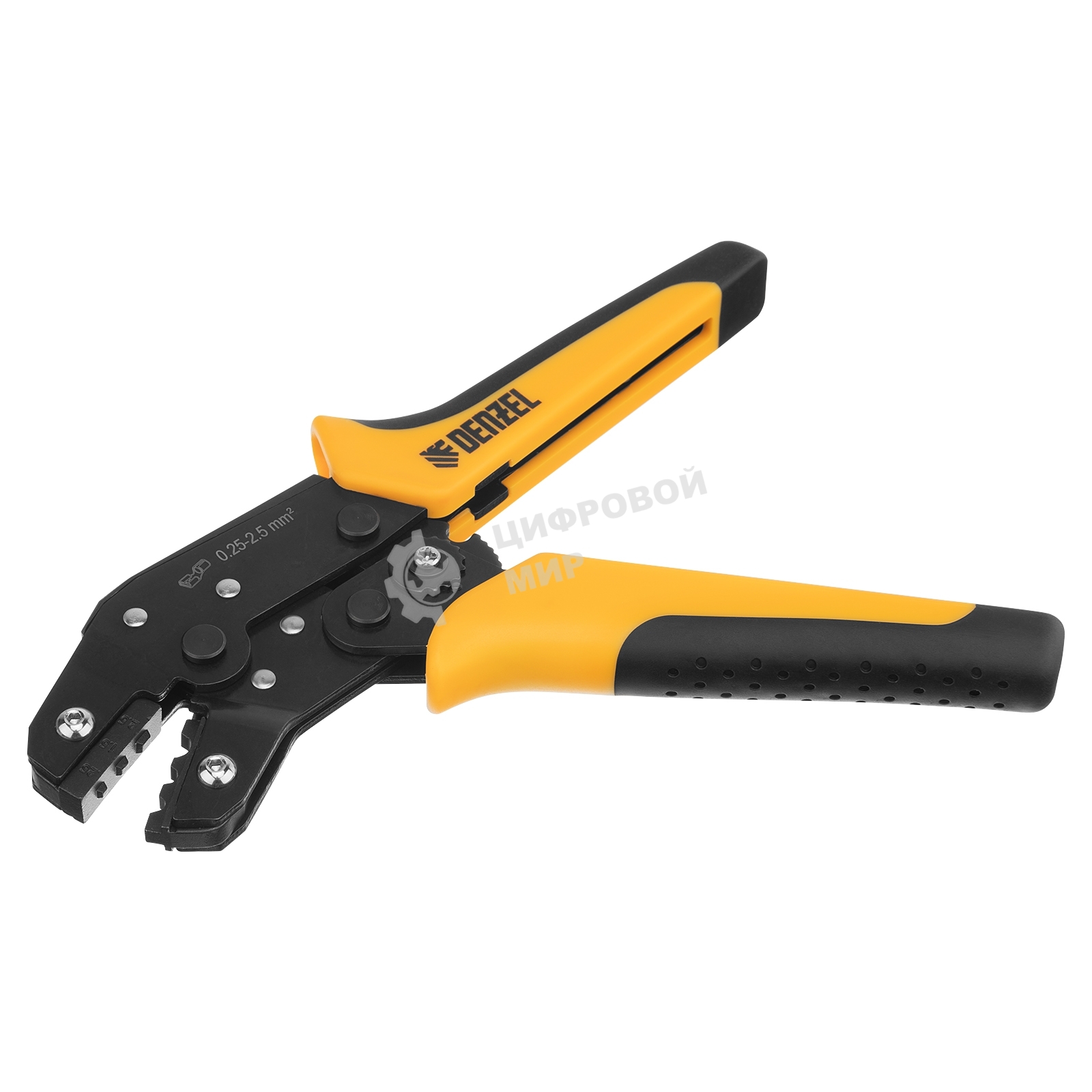Клещи для обжима неизолированных наконечников Denzel НК и НВ, разъемов РП, 0,25 - 2,5 мм2