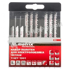 Набор полотен Matrix для электролобзика универсальный, 10 шт, T-SET1001