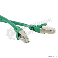 Патч-корд Hyperline PC-LPM-STP-RJ45-RJ45-C5e-1.5M-LSZH-GN F/UTP, экранированный, Cat.5е, LSZH, 1.5 м, зеленый