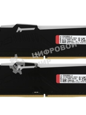 Оперативная память Kingston Fury Beast, DDR5, 32GB (1x32GB), 5200MHz, CL40, DIMM, радиатор, черный