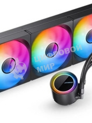 Система жидкостного охлаждения Water Cooling System JONSBO TG-420 ARGB Black (300W, 420mm, Black, ARGB/ Fans: 3x140mm, 93.73CFM, 36.2dBA, 1800RPM/ Pump height 54.55mm, 30dBA, 2400RPM, Rad thickness 54.5mm/ S: 1851, 1700, 1200, 115X, AM5, AM4)