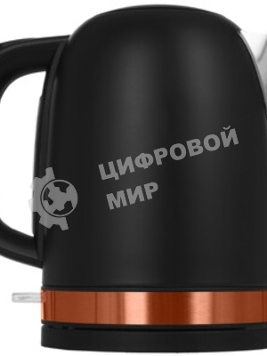 Чайник электрический BRAYER BR1005BK 2200 Вт.1.7 л, STRIX, сталь окраш, термометр, черный