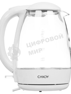 Электрочайник Candy CK-300 белый, 1.8 л, 2200 Вт, скрытый нагревательный элемент