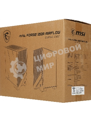 Компьютерный корпус MSI MAG FORGE 120A Mid-Tower, ATX, 2xUSB 3.2, Audio I/O, 6x120мм autoRGb Fan PWM RGb PWM Control Board, Tempered Glass Window