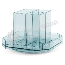 Органайзер настольный Deli 8942BLUE 140x140x98мм, синий, пластик Органайзер настольный Deli 8942BLUE 140x140x98мм, синий, пластик