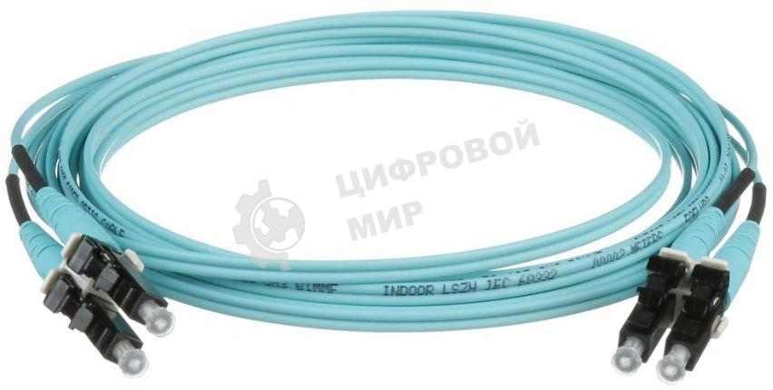 Патч-корд Panduit Opti-Core FX2ELLNSNSNM003 2x50/125 OM3 LC дуплекс-SC дуплекс 3м LSZH аквамарин