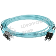 Патч-корд Panduit Opti-Core FX2ELLNSNSNM003 2x50/125 OM3 LC дуплекс-SC дуплекс 3м LSZH аквамарин