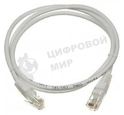 Патч-корд LANMASTER UTP TWT-45-45-1.0-GY вилка RJ-45-вилка RJ-45 cat.5е 1м серый ПВХ (уп.:1шт)