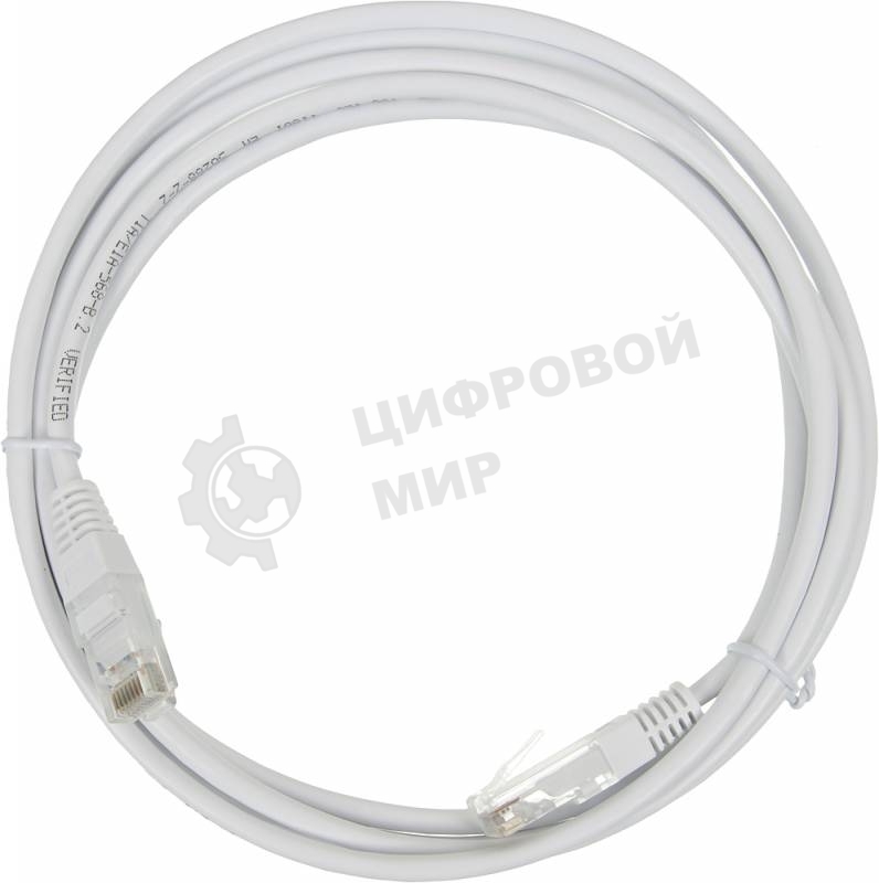 Патч-корд LANMASTER UTP TWT-45-45-2.0-WH вилка RJ-45-вилка RJ-45 cat.5е 2м белый ПВХ (уп.:1шт)