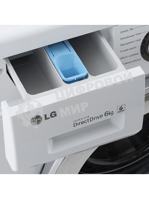 Стиральная машина LG F1096ND3 белая, загрузка фронтальная 6кг, 1000 об/мин., класс: A