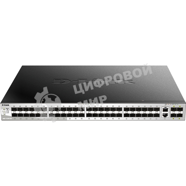 Коммутатор DGS-3130-54S Managed L3 Stackable Switch 48x1000Base-X SFP, 2x10Gbase-T, 4x10Gbase-X SFP+, CLI, 1000Base-T Management, RJ45 Console, USB, RPS, Dying Gasp