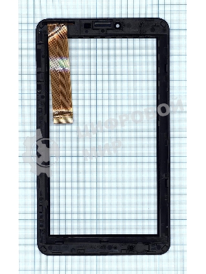 Сенсорное стекло (тачскрин) для Irbis TZ63L, черное с рамкой