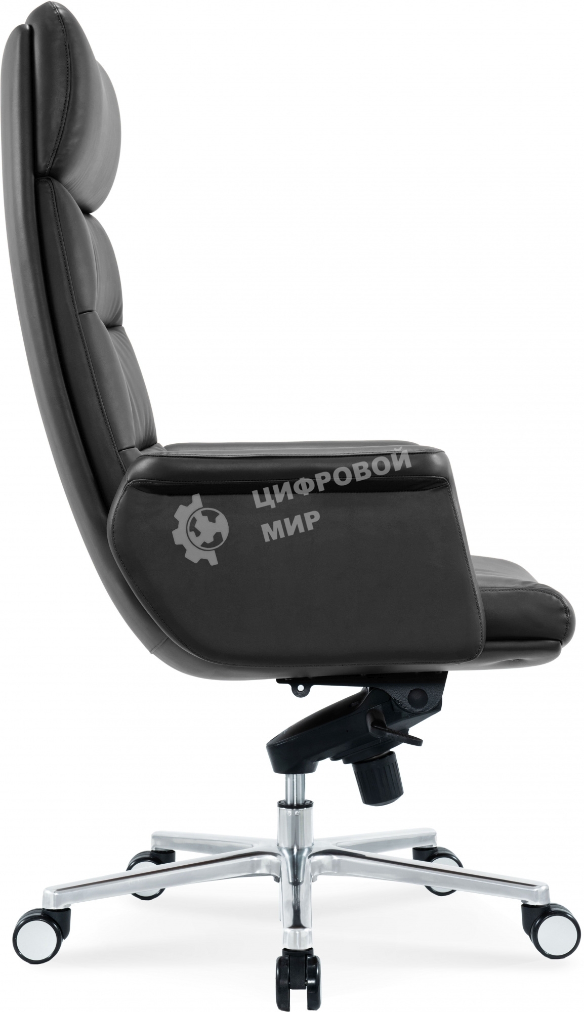 Кресло руководителя Cactus CS-LBK-AMSTERDAM кожа, крестов. алюминий