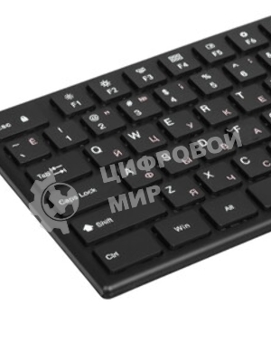 Комплект беспроводной SVEN ножничная клавиатура + мышь KB-C2550W черный (109 кл.,12Fn, 1000DPI, 2+1 кл.)