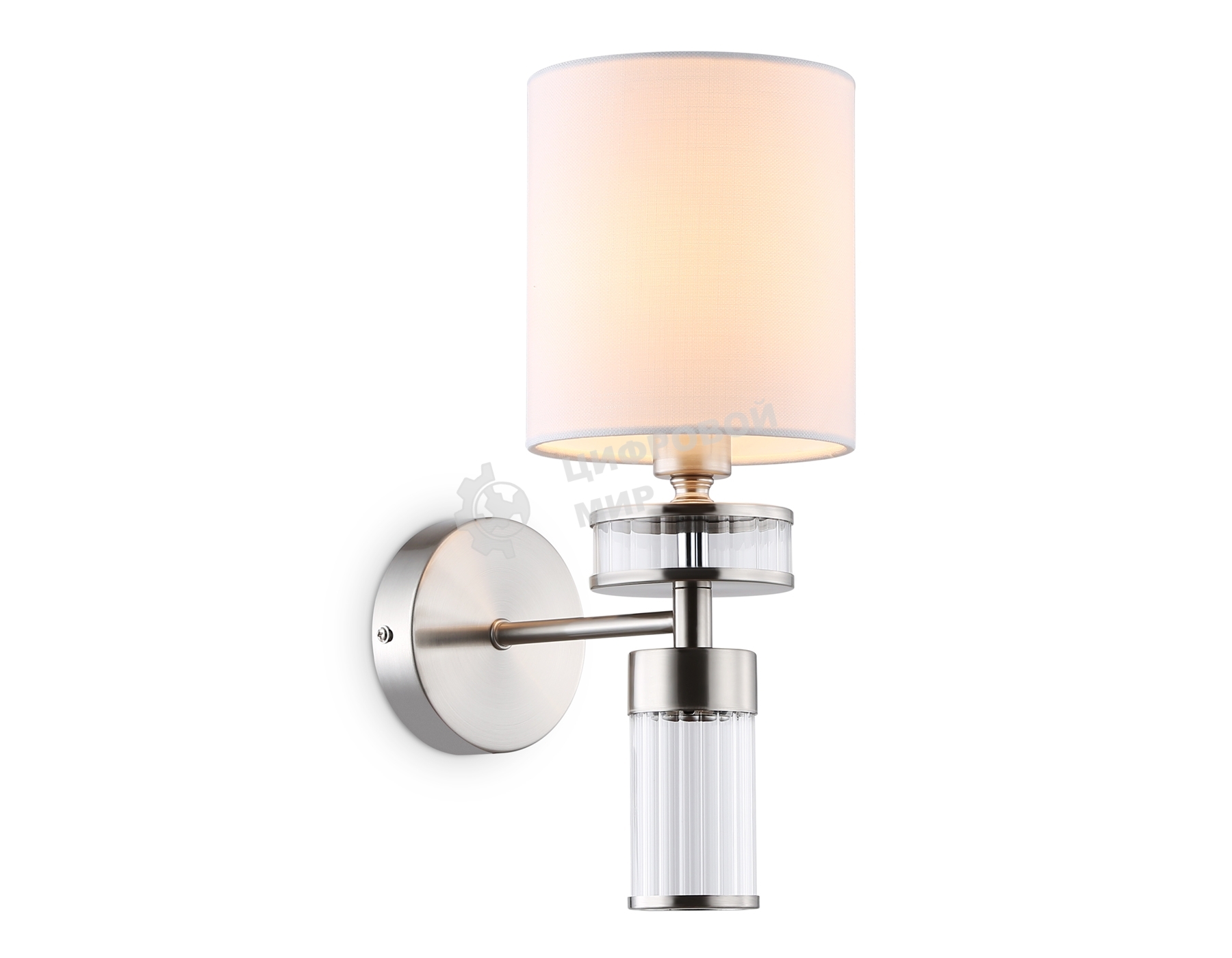 Настенный светильник Ambrella light LH71295 SN/WH никель/белый E14 max 40W 210*130*340