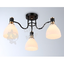 Светильник Ambrella light TR303303/3 BK/GD/FR черный/золото/белый матовый E27*3 max 60W D600*270