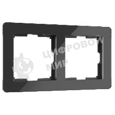 Рамка на 2 поста Acrylic (черный) W0022708