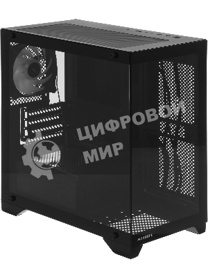 Компьютерный корпус Accord ACC-350-02B черный без БП mATX 1x120мм 1xUSB 2.0 1xUSB 3.0 1xUSB3.1 audio