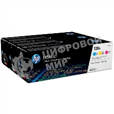 Картридж лазерный комплект HP CF371AM голубой/пурпурный/желтый для LaserJet PRO CP1525N/CP1525NW (3 х 1300)