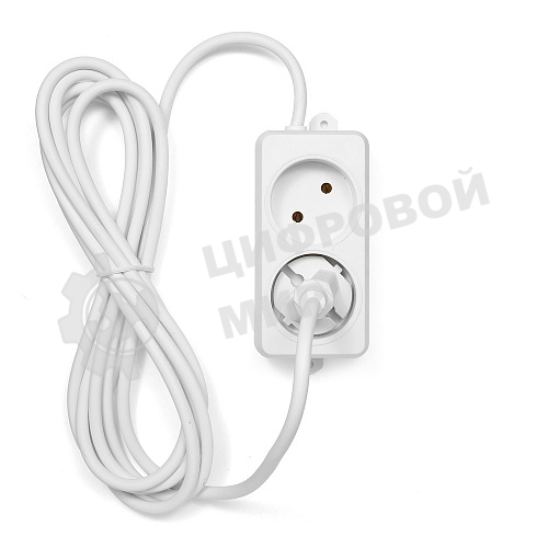 Удлинитель Гарнизон <3 м> белый (2 розетки, 10А, EL-NL2-W-3)