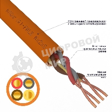 Кабель огнестойкий Rexant КПСнг(А)-FRLS 2x2x1,00 мм², бухта 200 м, 01-4911