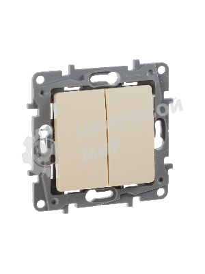 Переключатель 2кл. 10AX, сл.кость ETIKA 