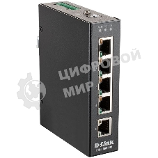 Коммутатор промышленный неуправляемый D-Link DIS-100E-5W/A1A с 5 портами 10/100Base-TX, функцией энергосбережения и поддержкой QoS