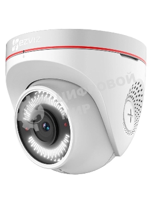 Видеокамера IP Ezviz C4W (2.8мм) 2Мп внешняя купольная Wi-Fi камера c ИК-подсветкой до 30м 1/2.7'' CMOS матрица; объектив 2.8мм; угол обзора 118°; ИК-фильтр; 0.02лк @F2.0; DWDR, 3D DNR; встроенный микрофон и динамик