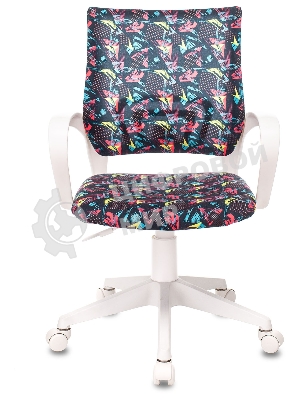 Кресло Бюрократ BuroKIDS 1 W мультиколор, ткань, 120 кг