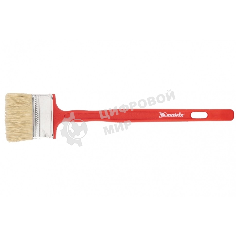Кисть радиаторная Matrix для эмалей, 70х12 мм, натуральная щетина, пластиковая рукоятка