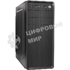 Компьютерный корпус Miditower ExeGate XP-401 Black, ATX, (без БП), 2*USB, Audio