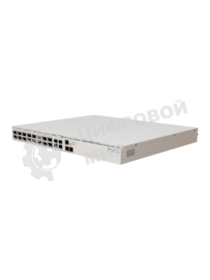 Коммутатор MikroTik CRS520-4XS-16XQ-RM Cloud Router Switch with Quad-Core AL52400 2 GHz CPU, 4 Gb RAM, 98CX8410 switch chip, 2 x 10G Eth ports, 4 x 25G SFP28 ports, 16 x 100G QSFP28 ports, RouterOS L5, 1U rackmount enclosure, dual hot-swap PSU, 4 x hot-swap fans
