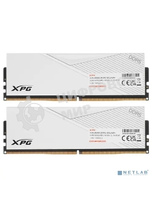 Оперативная память XPG Lancer, DDR5, 32GB (2x16GB), 6000MHz, CL30, DIMM, с радиаторами, белый