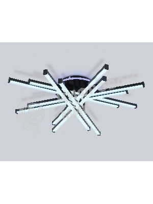 Потолочный светодиодный светильник Ambrella light FL6276 BK 119W черный 3000K-6400K+RGB 800*800*165 (ПДУ ИК)