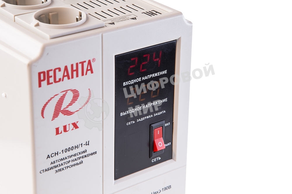 Стабилизатор напряжения Ресанта АСН-1000Н/1-Ц электронный однофазный серый