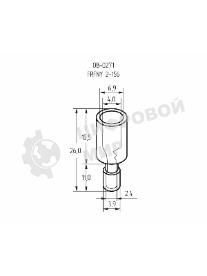 Разъем штекерный полностью изолированный Rexant гнездо 4 мм 1.5-2.5 мм² (РШПи-м 2.5-4/РШИм 2-5-4) синий