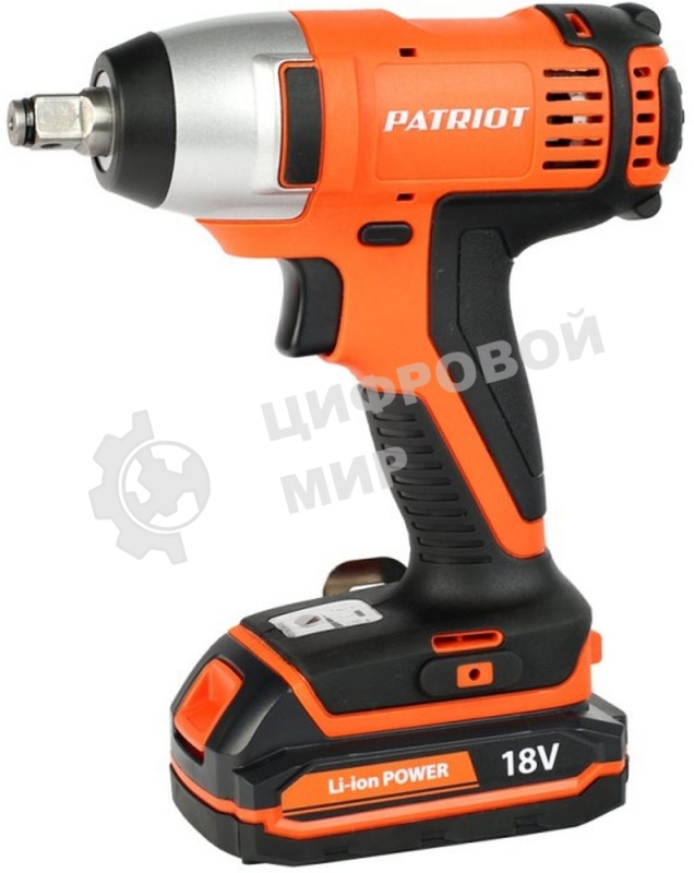 Гайковерт ударный аккумуляторный PATRIOT BR 180Li-1/2 180301140 две батареи Li-ion, 18V, 1,5 Ah, 140 Нм, большой кейс, зарядка за 1 час