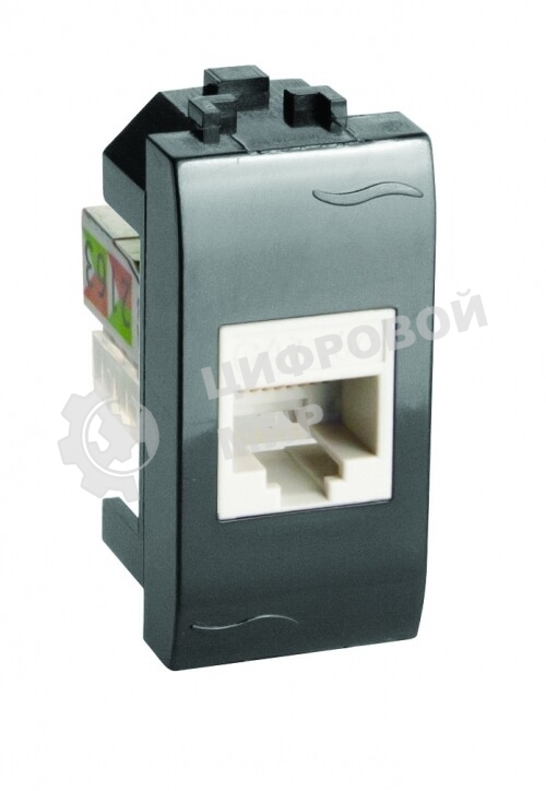 Модуль информационный DKC Brava 77654N Brava RJ45 кат.5e черный