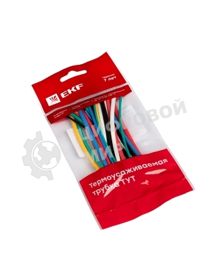 Набор трубок термоусадочных ТУТ 1/0.5; 1.5/0.75; 2/1; 2.5/1.25; 3/1.5 (6 цветов по 5шт 100мм) PROxima EKF tut-n-2-r