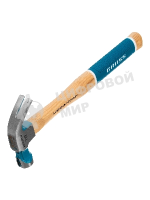 Молоток-гвоздодер Gross AMERICAN HICKORY 10414 200 г, угол 45 магнит обрезиненная рукоятка