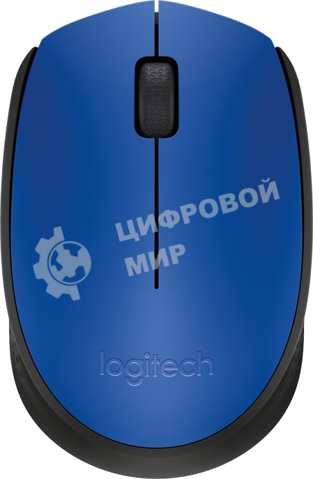 Мышь беспроводная Logitech M171 синий, 1000 dpi, радиоканал, USB, кнопки - 3