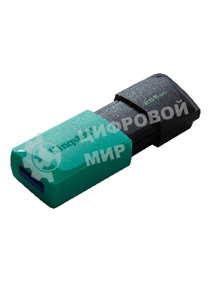 Флешка USB Kingston DataTraveler Exodia М (DTXM/256Gb), 256Gb, USB 3.2 Gen 1, R/W 150/60, черный/бирюзовый