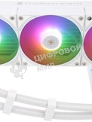 Водяное охлаждение для процессора Thermalright Grand Vision 360 (360mm, LED, White, ARGB/Fans: 3x120mm, 80.45CFM, 29.4dBA, 2150RPM/Pump height 72.5mm, 6400RPM, Rad thickness 27mm/S: 1700, 1200, 1851, 115X, 2011, 2066, AM5, AM4)