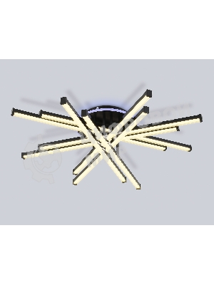 Потолочный светодиодный светильник Ambrella light FL6276 BK 119W черный 3000K-6400K+RGB 800*800*165 (ПДУ ИК)