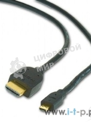 Кабель Cablexpert HDMI-micro HDMI CC-HDMID-6, 19M/19M, v2.0, медь, позол.разъемы, экран, 1.8м, черный, пакет